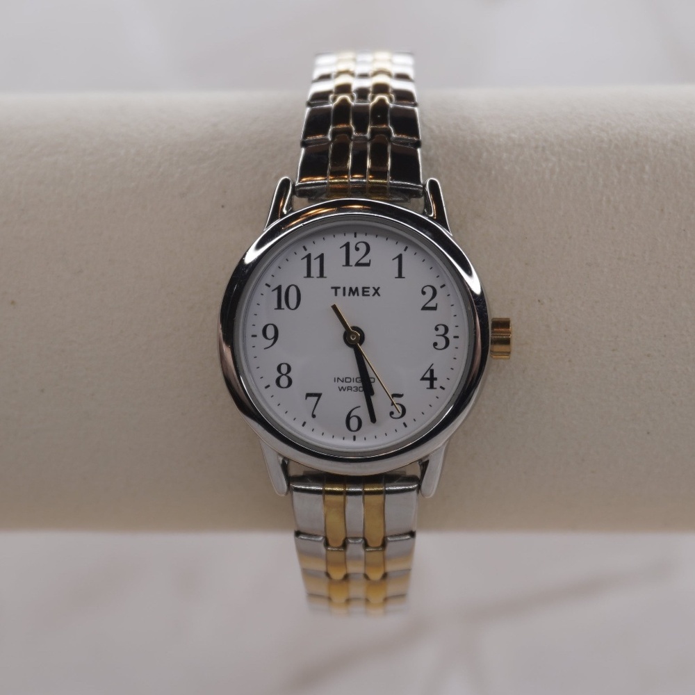 Timex Women’s Indiglo Silver & Gold Expansion Watch